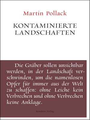 cover image of Kontaminierte Landschaften